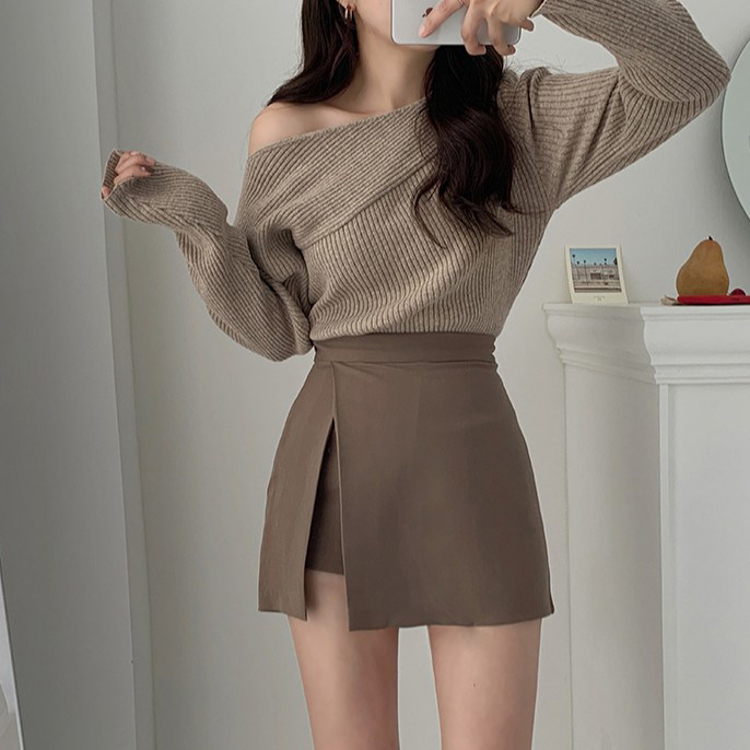 20新款夏季韩版a字裙不对称短裙 小橘美衣半身裙