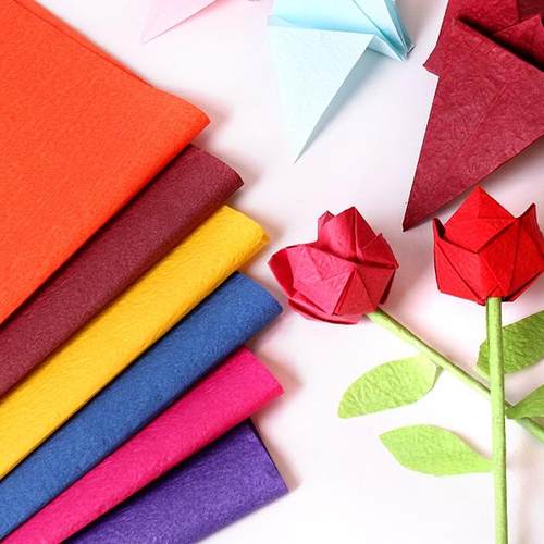 儿童益智玩具 幼儿园手工材料 大张彩纸 皱纹纸 手揉纸 川崎玫瑰 - 图2