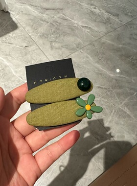韩系布艺花朵高级感刘海BB夹