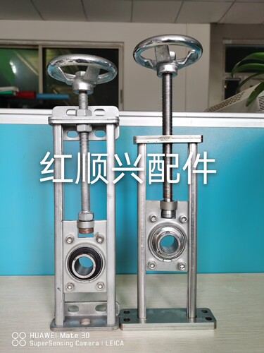 立式滑块单双轴承座固定座可调节轴承座带轴杆手轮对压丝杆支撑座 - 图1