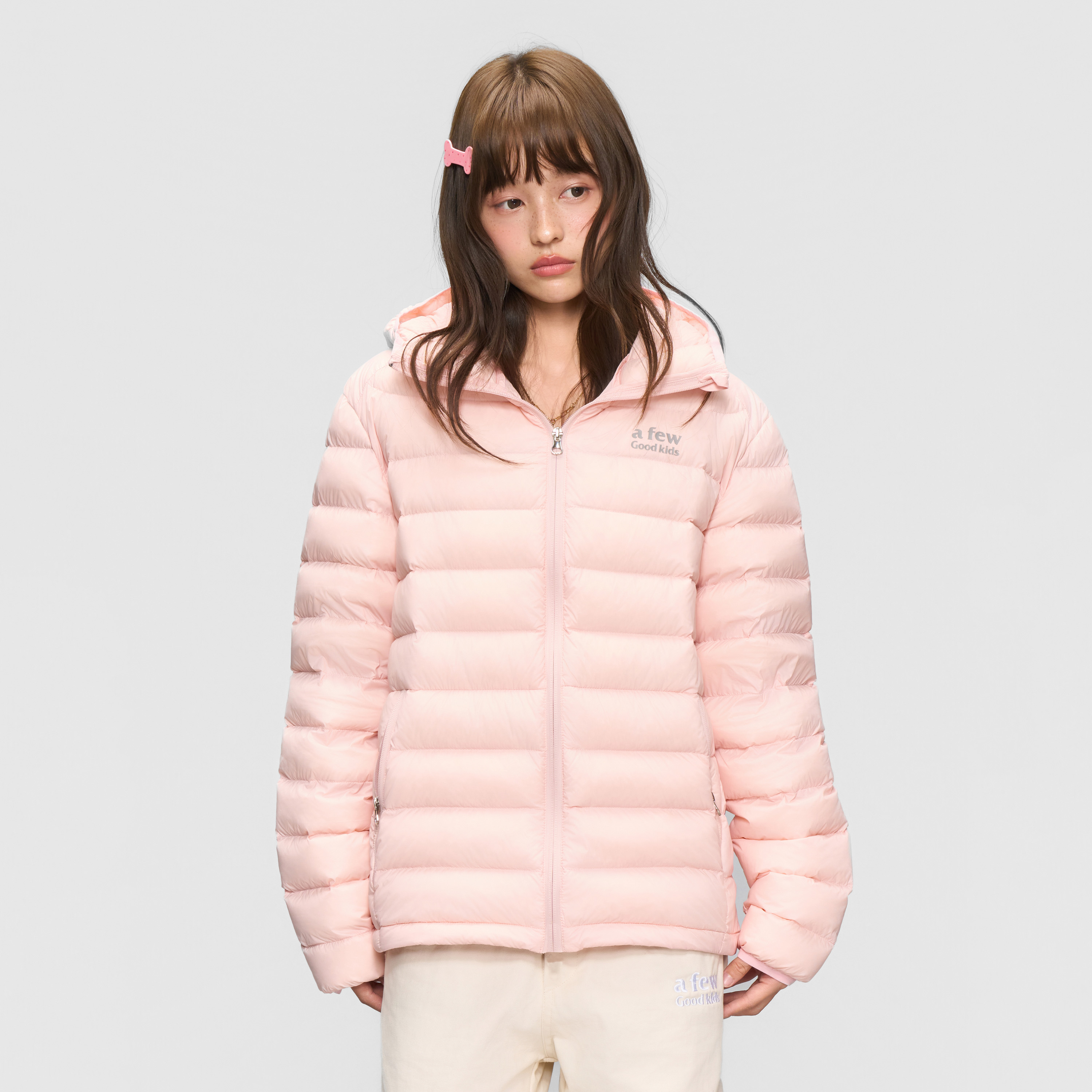 AFGK25FW【90白鸭绒】轻量户外冬季连帽排骨羽绒服男女内胆外套 - 图2