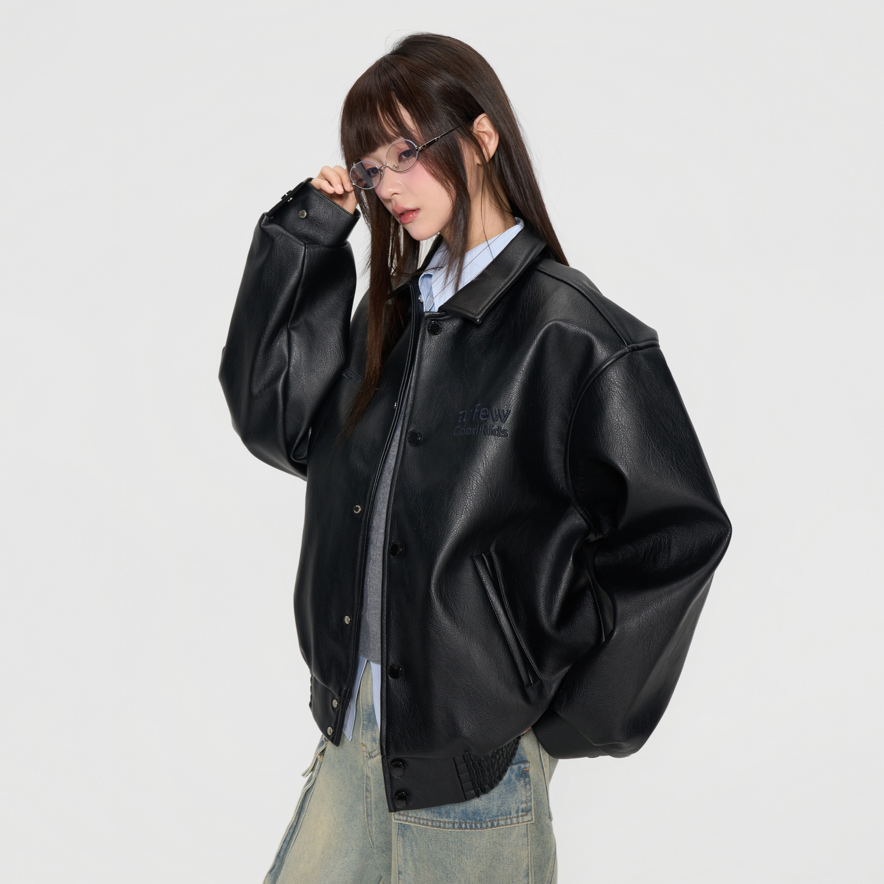 AFGK×乐透人生GT:即刻入戏 翻领皮衣秋季美式街头潮牌复古外套,淘宝优惠券,粉丝福利购,淘宝优惠卷