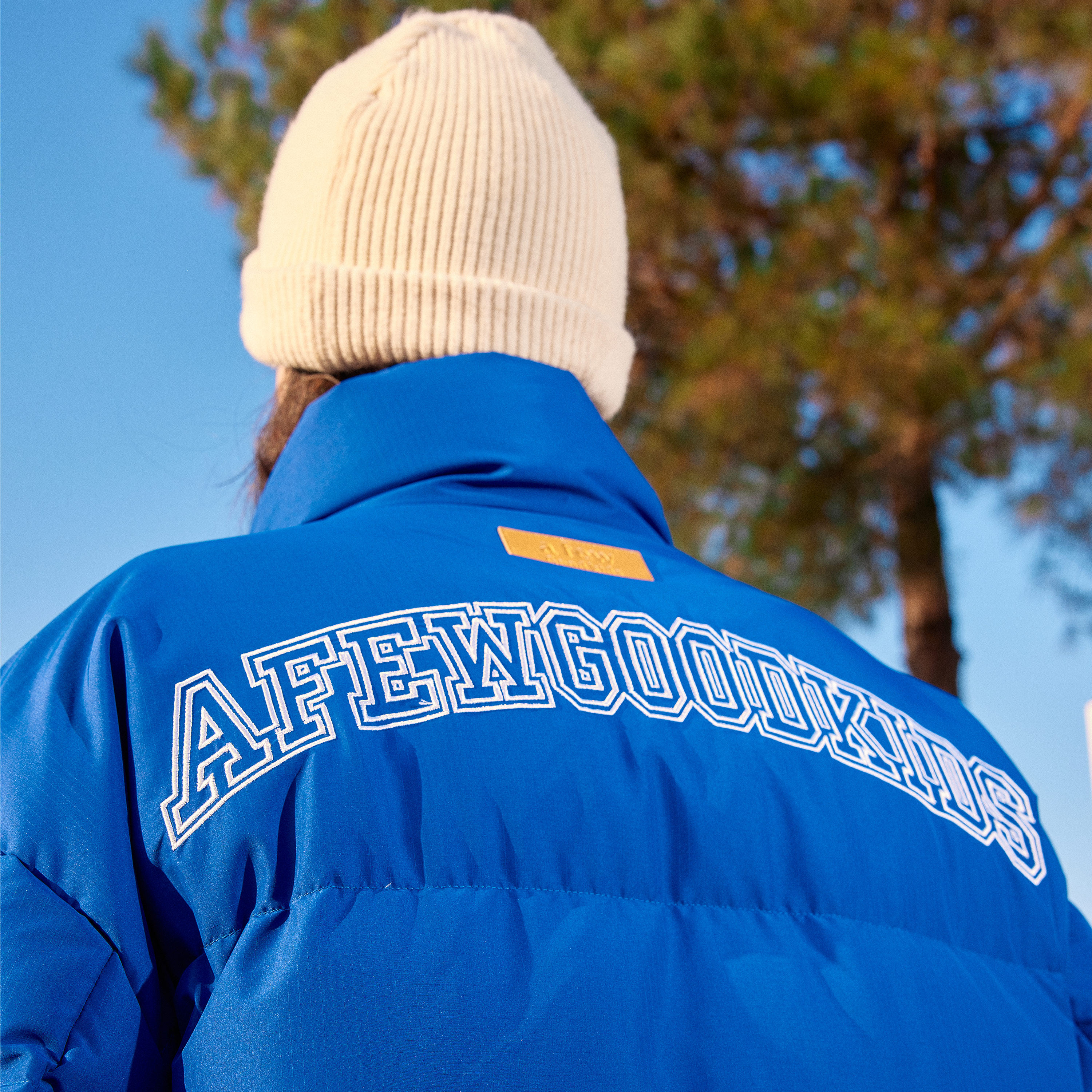 AFGK美式基础刺绣立领短款羽绒服外套男女加绒加厚外套潮牌面包服,淘宝优惠券,粉丝福利购,淘宝优惠卷