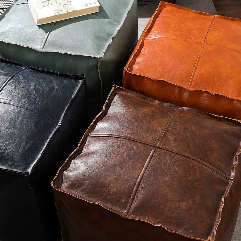 皮墩子软矮凳子蒲团坐垫套罩屁墩子闲置旧衣服收纳脚踏客厅坐墩 - 图0