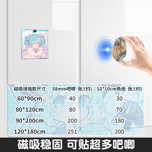 磁吸吧唧展示板吧唧展示墙痛墙磁吸冰箱贴照片墙黑板谷子展示架徽章磁吸墙吃谷色纸周边立牌桌面磁吸板小白板 - 图0