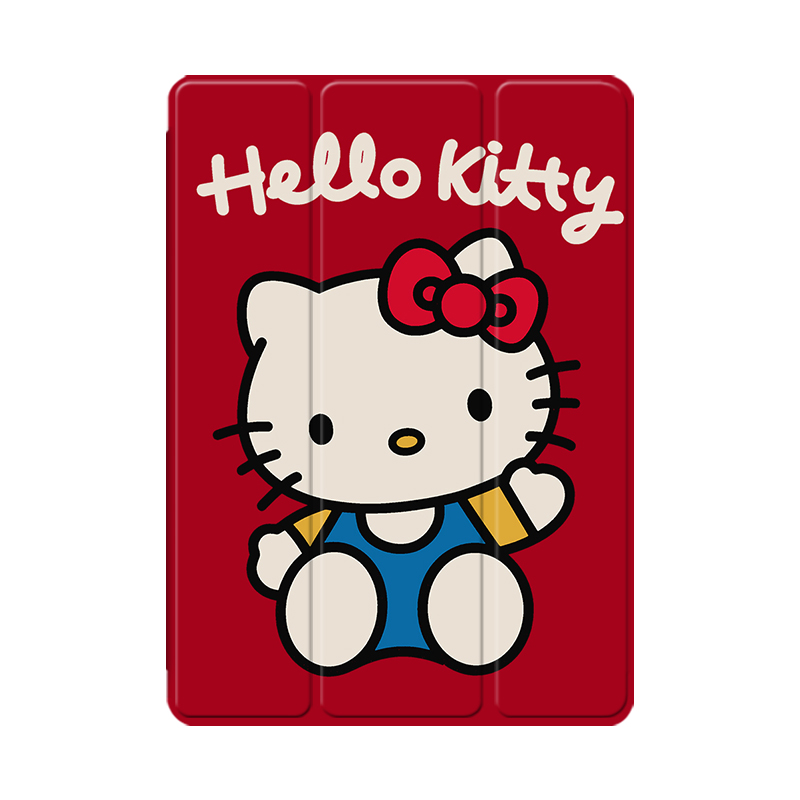 ins可爱KT猫2021/20/19新款ipad适用air4/3/2气囊保护套10.2/9.7寸平板2018笔槽pro11三折mini4/5苹果123壳6 - 图3