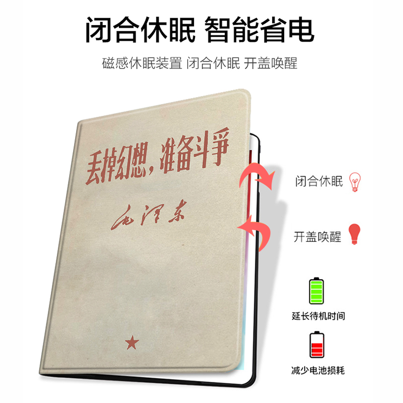 文艺创意潮2021/20/19新款ipad适用air4/3/2旋转保护套10.2/9.7寸平板2018带笔槽pro11三折mini4/5苹果123壳6 - 图2