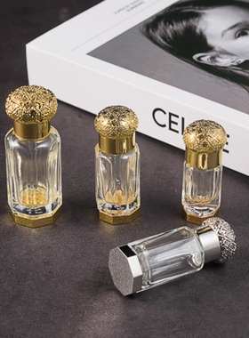 新品水晶化妆瓶3ml空瓶子便携6ml沉香精油瓶12ml定制图标批发销售