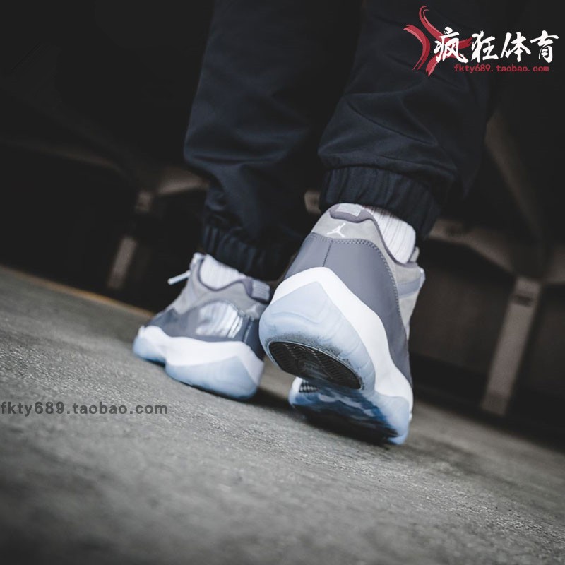 Air Jordan 11 Low Cool Grey AJ11低帮酷灰运动篮球鞋528895-003 - 图1