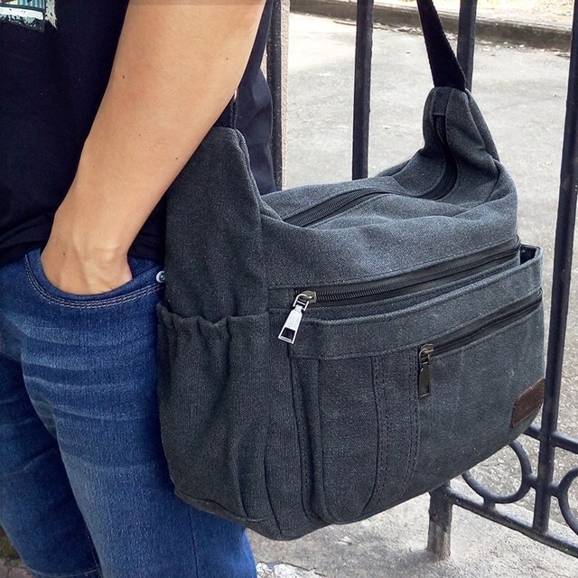 Canvas men's bag large capacity work bag