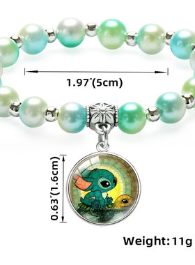 原创设计星际宝贝史迪仔彩色串珠手链女吊坠史迪奇