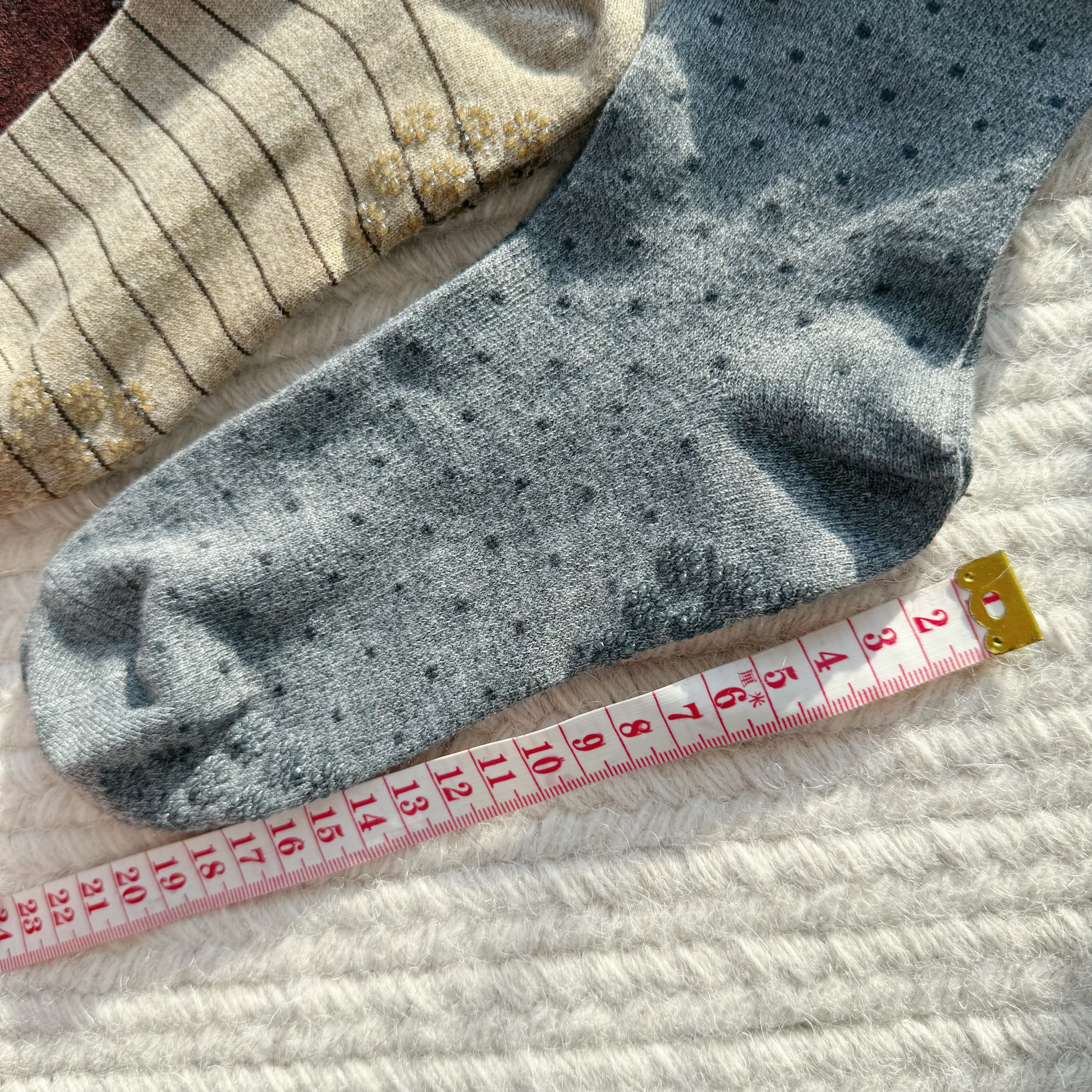 39包邮/日本某家居！低饱和纯色花朵条纹波点纯棉中筒孕妇袜,淘宝优惠券,粉丝福利购,淘宝优惠卷