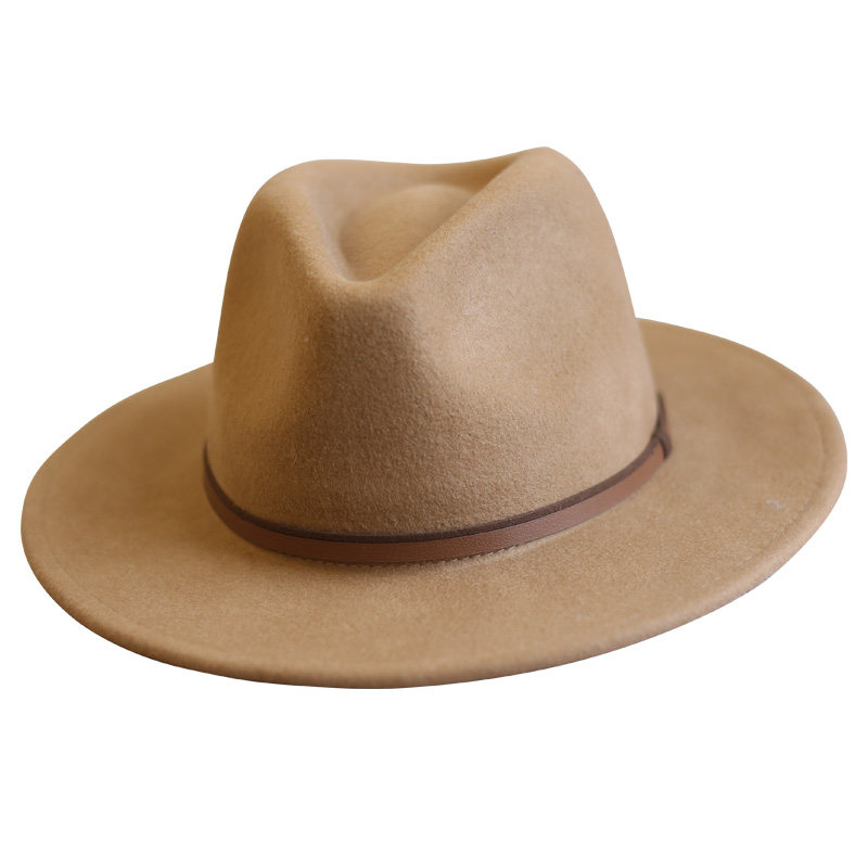 纯色爵士帽纯色礼帽女英伦风复古羊毛帽毛呢帽毡帽出游逛街短檐潮,淘宝优惠券,粉丝福利购,淘宝优惠卷