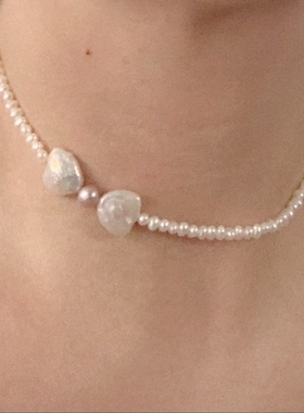 天然珍珠巴洛克925纯银蝴蝶结