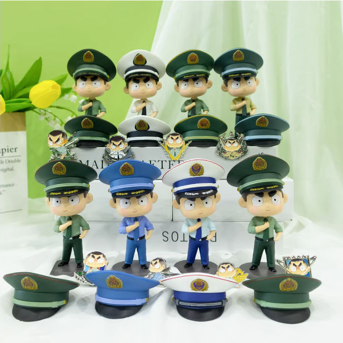 大杨漫画军旅手办卤蛋三代常服公仔摆件兵哥哥礼物创意桌面装饰品