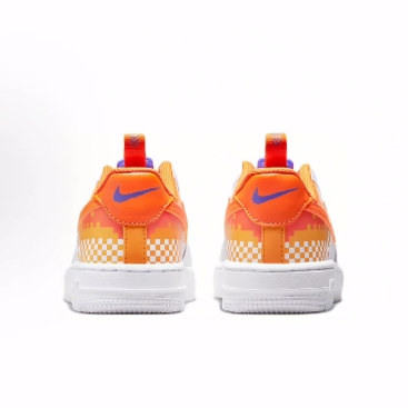 Nike Air Force 1 Toggle 皮革 低帮 儿童板鞋 白橙色 中小童,淘宝优惠券,粉丝福利购,淘宝优惠卷