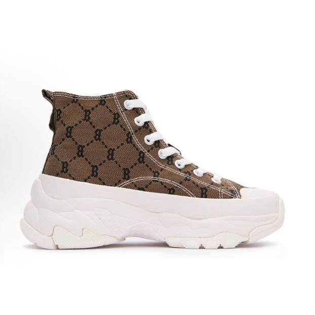 MLB Chunky High Mono 潮流复古舒适  高帮 帆布鞋 男女同款,淘宝优惠券,粉丝福利购,淘宝优惠卷