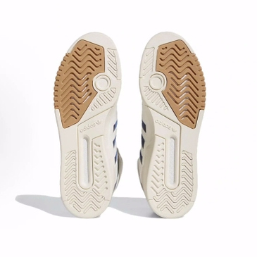 adidas originals Drop Step 潮流舒适 高帮 板鞋 男女同款 白蓝 - 图2