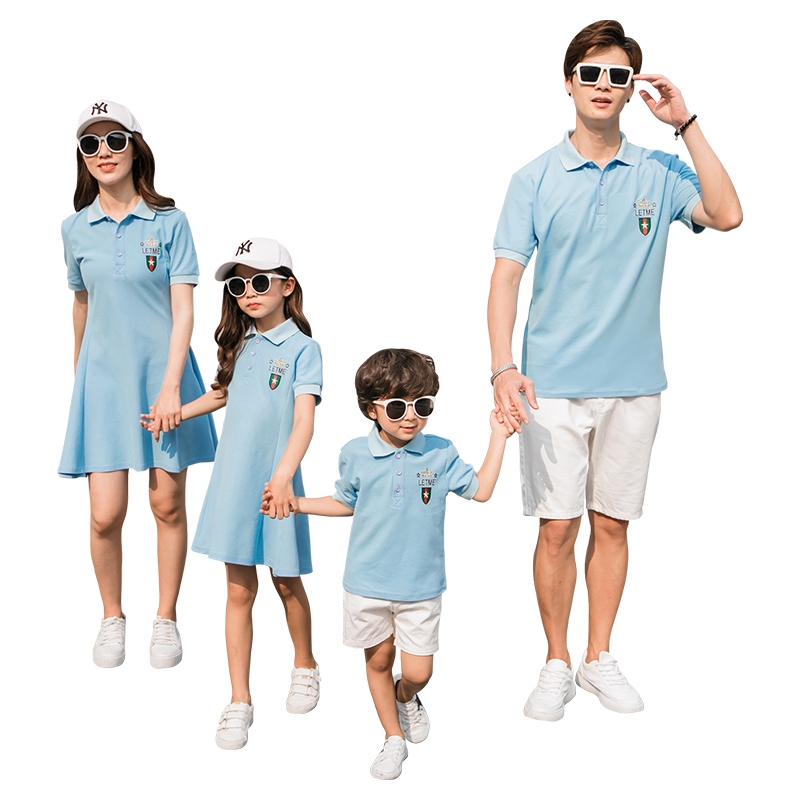 新款城家三口四口全家装 衫 POLO 亲子装夏装母女装洋气连衣裙 2019 新款城家三口四口全家装 衫 POLO 亲子装夏装母女装洋气连衣裙 2019