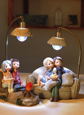 情侣小夜灯生日礼物树脂工艺品