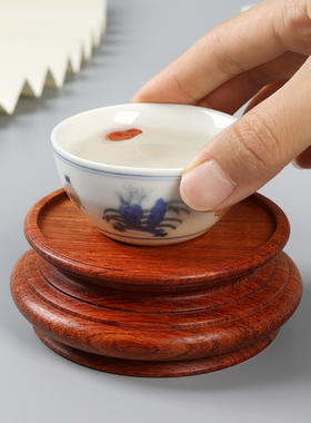 承善堂复古缅甸花梨木圆形底座