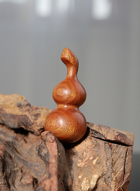 绿檀木摆件福禄现代实木手工雕刻