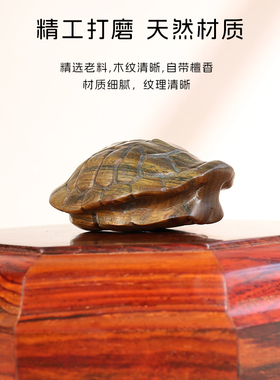 天然绿檀雕刻富甲天下手把件摆件