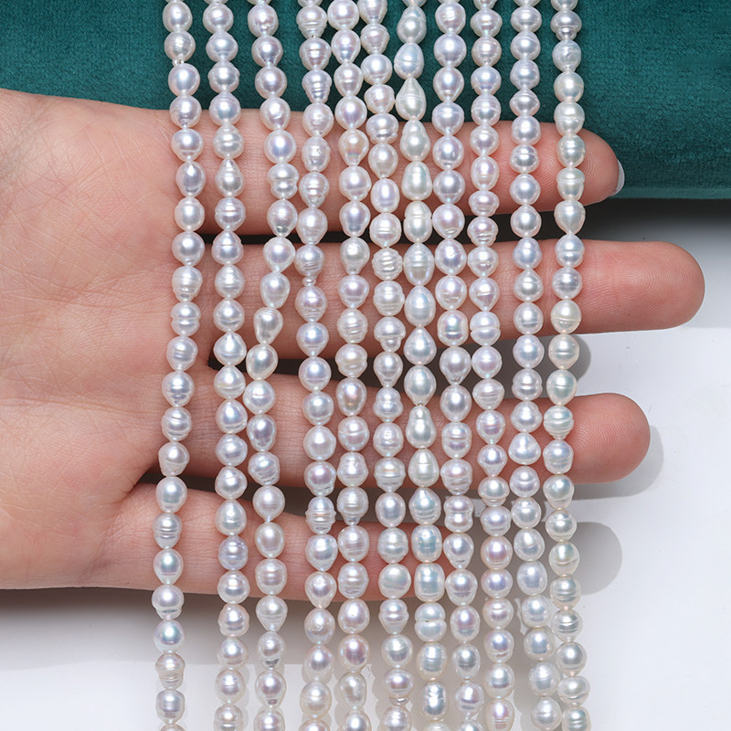 【限量清仓】4mm天然淡水AK珍珠螺纹毛毛虫类圆水滴半成品链SGR,淘宝优惠券,粉丝福利购,淘宝优惠卷