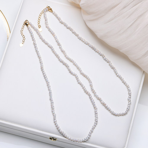 【破价限购一条】天然淡水珍珠极细锁骨链项链叠戴小米baby链NAN - 图3