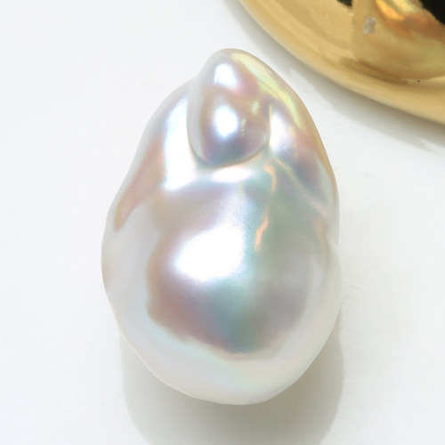 【小巴清仓】11MM天然淡水巴洛克珍珠极光白透粉配对散珠捡漏 BON - 图3