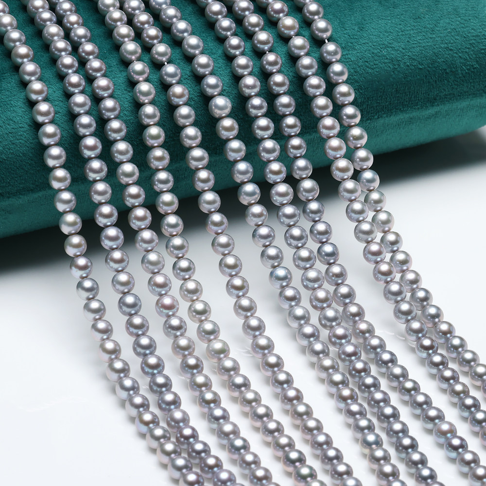【稀有新货真多麻链】天然淡水珍珠5mm正圆无暇半成品约39cm SGC,淘宝优惠券,粉丝福利购,淘宝优惠卷