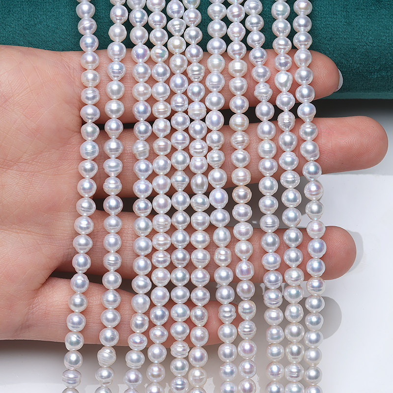 【限量清仓】4mm天然淡水AK珍珠螺纹毛毛虫类圆水滴半成品链SGR,淘宝优惠券,粉丝福利购,淘宝优惠卷