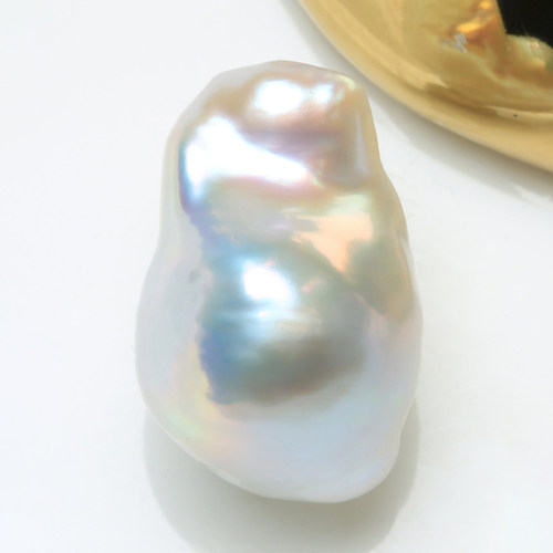 【小巴清仓】11MM天然淡水巴洛克珍珠极光白透粉配对散珠捡漏 BON - 图2