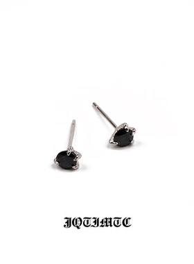 JQTIMTC《爪痕》s925纯银耳钉龙爪设计感锆石镶嵌小巧气质耳饰品