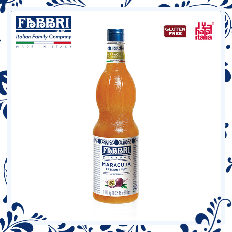 法布芮Fabbri 西番莲/百香果糖浆汁Passion Fruit Syurp 1.3kg/1L - 图0