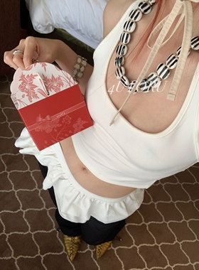 中古风时尚个性搭配项链方形黑色纹理陶瓷项链穿搭高级感配饰项链