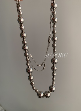 中古款扭花大波浪重工项链锁骨链欧美小众choker金银两色项链