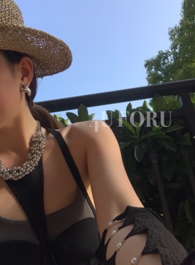 金属双链条月牙欧美个性时尚锁骨项链