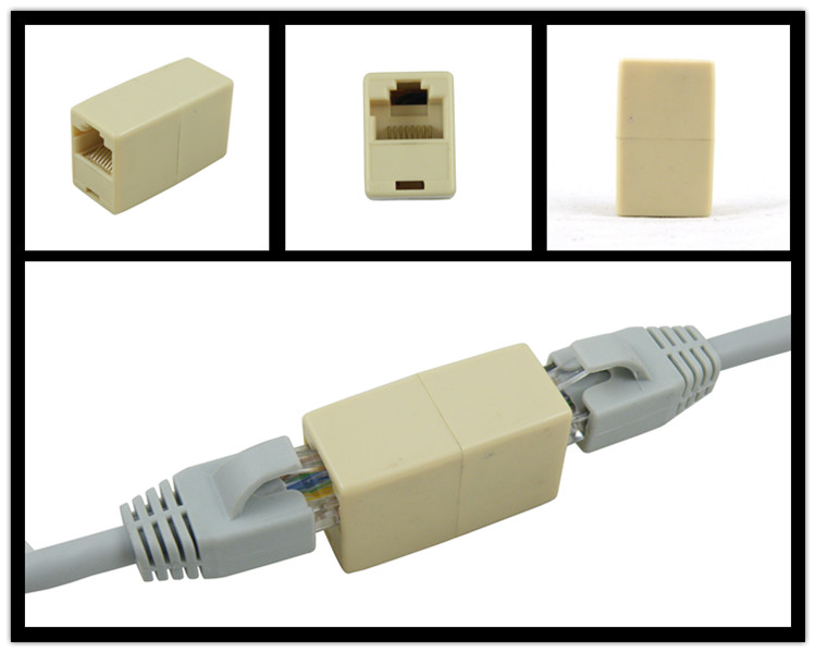 网络直通头rj45网线连接器网络宽带接口双通网线对接头网线延长器一分二网络延长器RJ45带屏蔽直通头千兆传输 - 图1