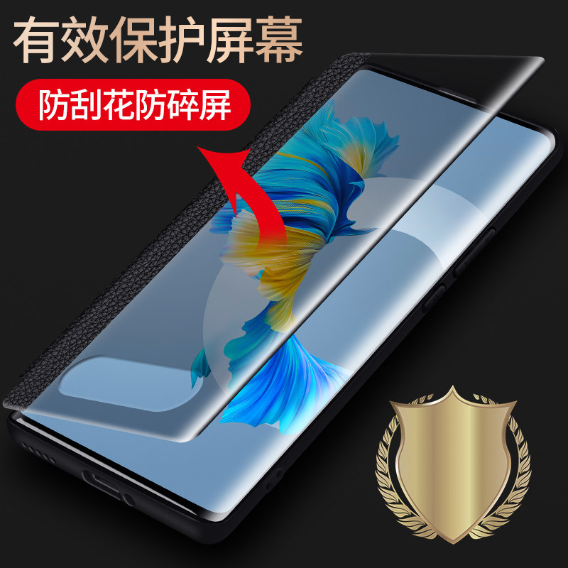 适用于荣耀x60Pro手机壳翻盖式荣耀x70保护套新款华为x50全包防摔honorx60GT超薄5g真皮男40曲面屏商务外壳