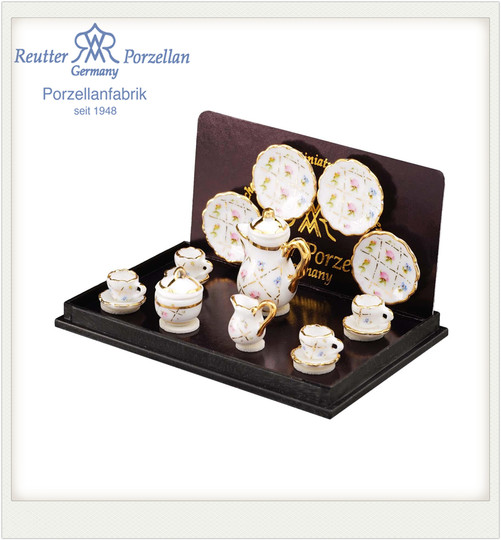 Baby house miniature mini 1 12/12 points ceramic checkered flower tea set coffee set holiday gift OB11 accessories