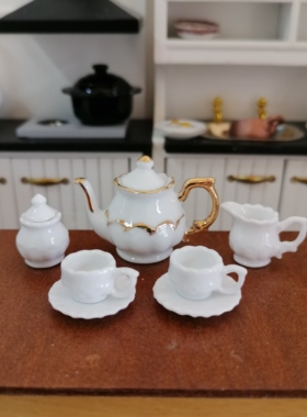 新款德国ReutterPorzellan白瓷迷你茶具咖啡具/BJD6分/BLYTHE6分
