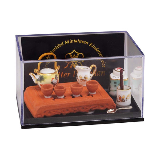 German Reutter porzellan miniature ceramic 1 12 classic Chinese style tea set OB11 food toy