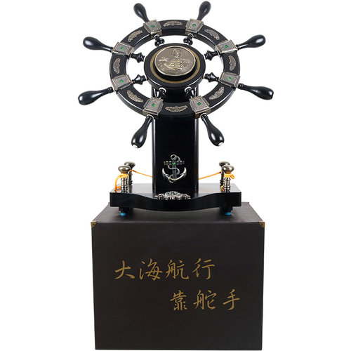 舵手领航舵大摆件落地工艺品船舵办公室公司摆放开业乔迁庆典礼物 - 图0