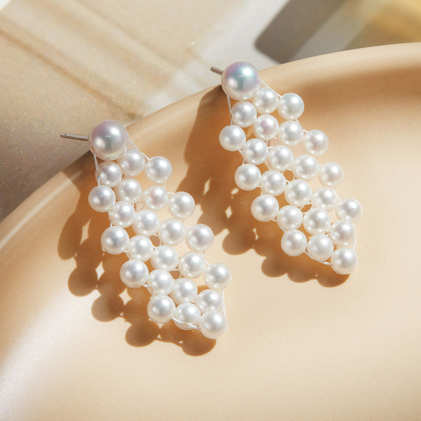 金至尊几何映画珍珠耳钉新款淡水珍珠耳饰生日礼物送老婆送妈妈,淘宝优惠券,粉丝福利购,淘宝优惠卷