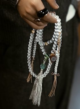 卡杰格朵白琉璃原创设计佛珠