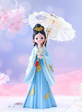 国潮古风汉服女孩摆件颜如玉