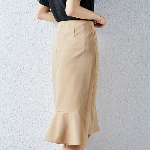 衣然故我 Летняя юбка, высокая талия, городской стиль, с акцентом на бедрах