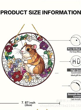 168B跨境平面亚克力猫头鹰日晒捕