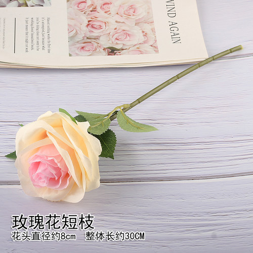 仿真花玫瑰花假花摆设客厅餐桌装饰品插花束花艺摆件高级感逼真 - 图3